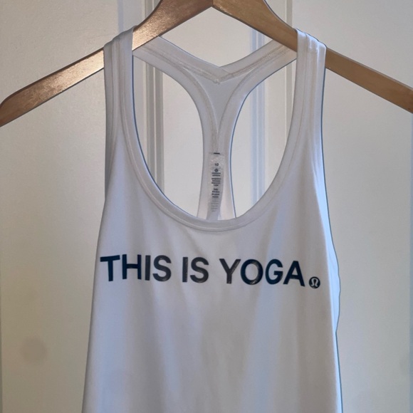 Lululemon Cool Racerback II White 2016 lW1AASS Luon Light White THIS IS Yoga 10 - Picture 4 of 9